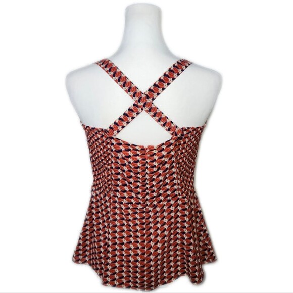 CAbi Style #778 Dream Day Peplum Tank Top, Back Zipper, Smocked Sides, 8 - Picture 4 of 7